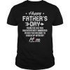 Womens Happy Father's Day From The Kid You Inadvertently Inherited T-Shirt