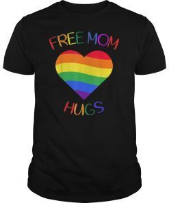 free mom hugs tshirt rainbow heart LGBT pride month TShirts