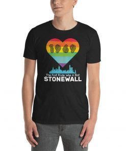 gay pride new york city The First Pride 50th Anniversary Stonewall 1969 NYC LGBTQ T-Shirt Short-Sleeve Unisex T-Shirt