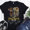 18 years of the lord of the rings 2001 2019 signatures shirt
