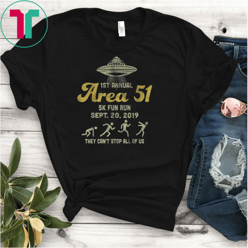1ST Annual Area 51 5k Fun Run SEPT 20 2019 Gift T-Shirt