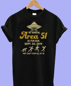 1ST Annual Area 51 5k Fun Run Sept 20 2019 Shirt