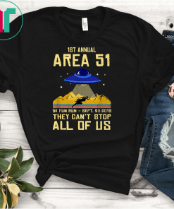 1st Annual Area 51 5k Fun Run Sept 20 2019 Unisex Gift TShirt T-Shirt