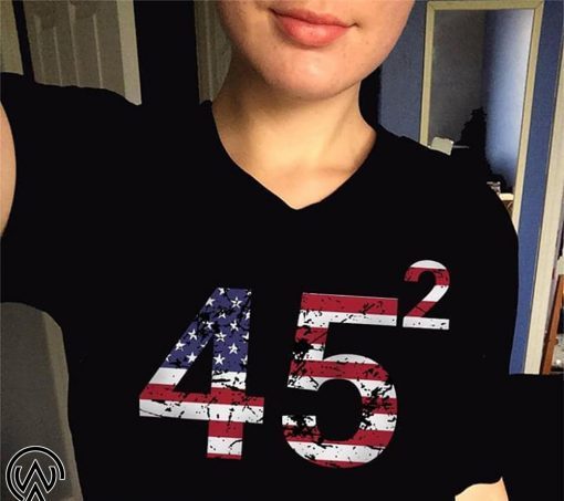 45 squared trump 2020 second term usa shirt