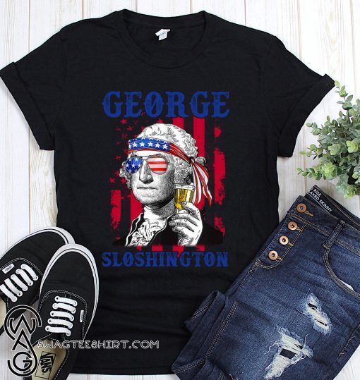 4th of july george sloshington american flag beer george washington shirt