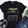 58th anniversary james bond 007 1962-2020 26 films 7 actors signatures shirt