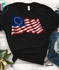 America Betsy Ross Flag 1776 Vintage Distressed T-Shirt