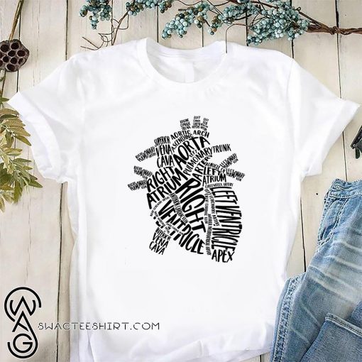 Anatomical heart human heart anatomy shirt and crew neck sweat shirt