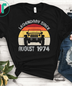 August 1974 Vintage Funny 45th Birthday Gift Shirt