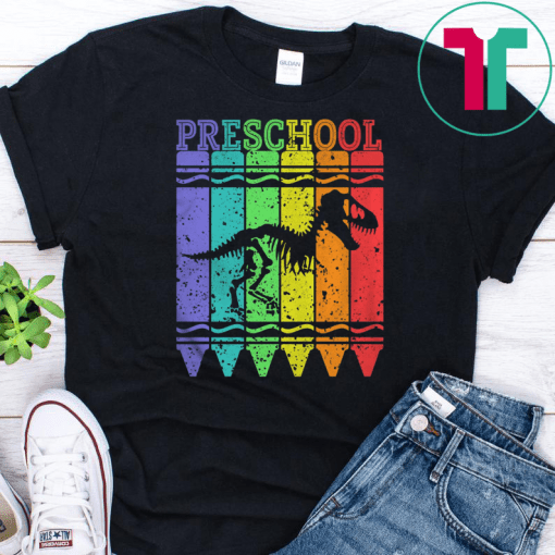 Back To School Shirt Preschool Crayon Dinosaurus Shirt