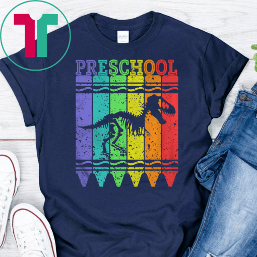 Back To School Shirt Preschool Crayon Dinosaurus Shirt