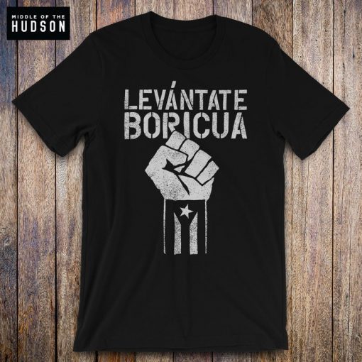 Bandera Negra De Puerto Rico T-Shirt Black Puerto Rico Flag T-Shirt Ricky Renuncia #rickyrenuncia Tee