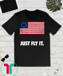 Betsy Ross 1776 Distressed Flag T-Shirt 13 Stars American Patriot Short-Sleeve Unisex Tee Shirt