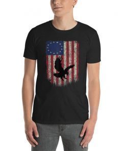 Betsy Ross American Revolutionary War Flag T Shirt Vintage Short-Sleeve Unisex T-Shirt