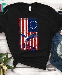 Betsy Ross American Revolutionary War Flag TShirt 1776 Eagle T-Shirt