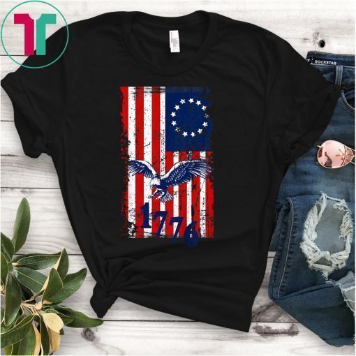 Betsy Ross American Revolutionary War Flag TShirt 1776 Eagle T-Shirt