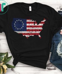 Betsy Ross USA Flag Apparel USA Shape Revolutionary War T-Shirt