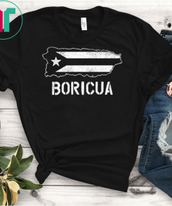 Black Puerto Rico Flag Shirt, Boricua, Resiste, Levantate Boricua, Vintage Gift T-Shirt
