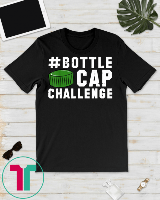 Bottle Cap Challenge Green Funny Challenge Outfit Gift Idea T-Shirt