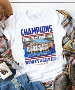 Champions USA Women's World Cup France 2019 Winners T-Shirt, USWNT United States Women's National Team Celebration, 4th Time World Cup Shirt
