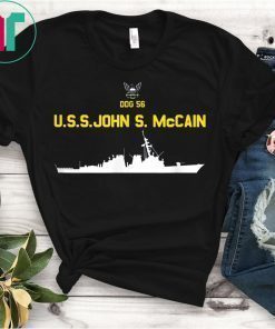 DDG 56 Shirt Goes With Hat DDG-56 USS John S McCain T-Shirt