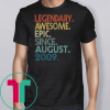 Kids Legendary Awesome Epic Since August 2009 10th Birthday Gift