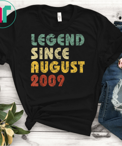 Legend Since August 2009 Vintage Birthday Funny T-Shirts