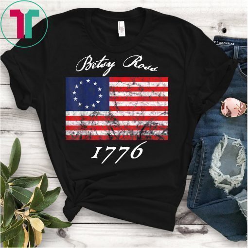 Mens Betsy Ross Flag 1776 Vintage Revolutionary Flag T-Shirt