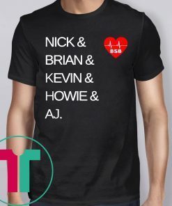 Backstreet Boys We All Love BSB Band Names 90s Music T-Shirt