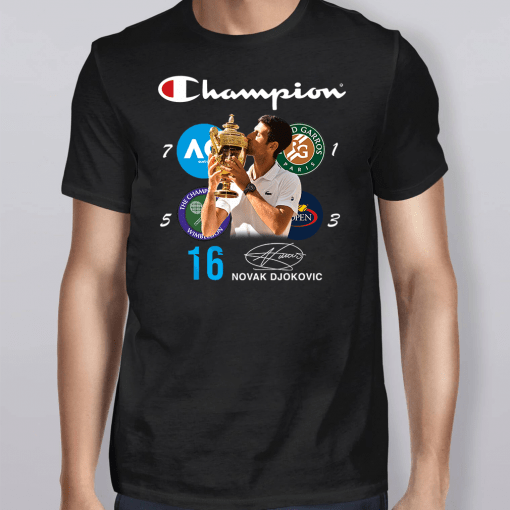 Novak Djokovic 16 Champions Signature T-Shirt