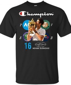 Novak Djokovic 16 Champions Signature Unisex Gift T-Shirt