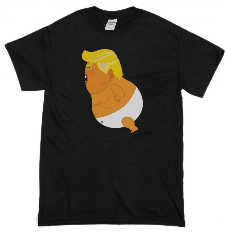 President Trump Baby Balloon T-Shirt Mens Funny T-Shirts - ShirtsMango ...