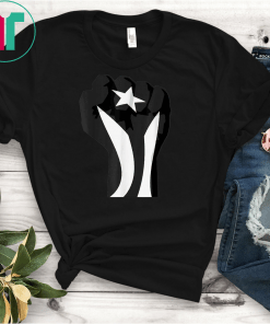 Puerto Rico Resiste Black Flag Resiste Boricua T-Shirt.