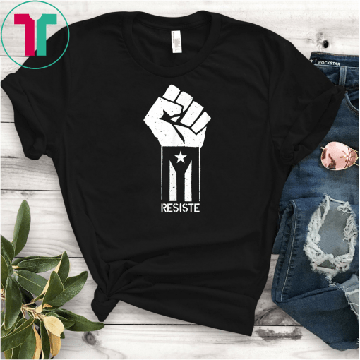 Puerto Rico Resiste Black Flag Resiste Boricua Unisex T-Shirt