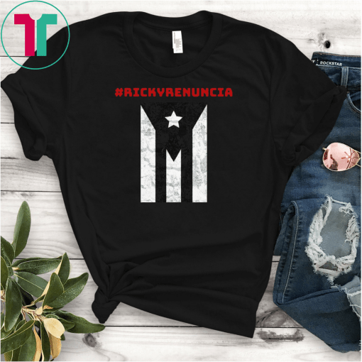 Puerto Rico Resiste Black Flag Unisex Gift TShirt Fist