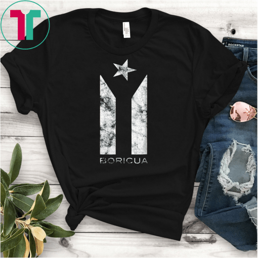 Resiste Boricua Puerto Rico Black Flag T Shirt