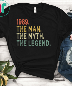 Retro Vintage 1989 30 Years Old Shirt Perfect 30th Birthday