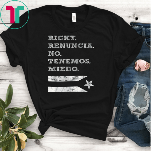 Ricky Renuncia Bandera Negra Puerto Rico T-Shirt