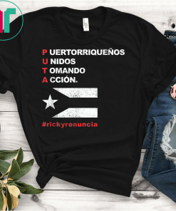 Ricky Renuncia Bandera Negra Puerto Rico Top Tee Shirt