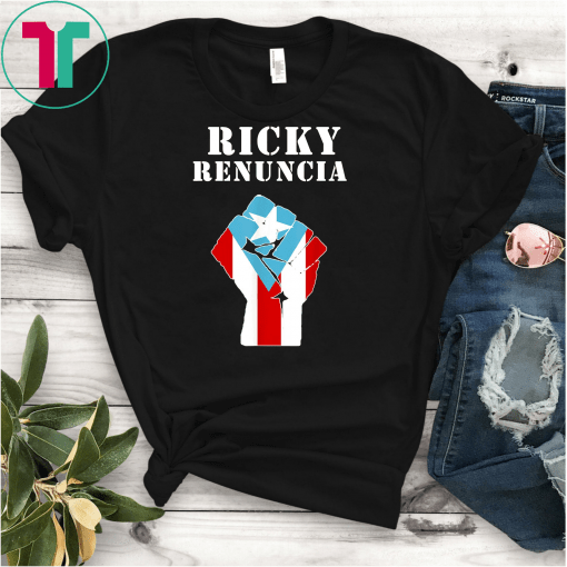 Ricky Renuncia Bandera Puerto Rico Chat Scandal T-Shirt Ricky Renuncia Bandera Negra De Puerto Rico Shirt