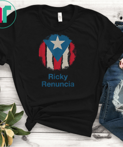 Ricky Renuncia Shirt Por Puerto Rico Flag T-Shirt