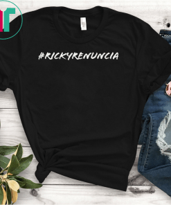 Ricky Renuncia white font Short-Sleeve Classic Gift T-Shirt