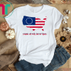Stand Up For Betsy Ross T Shirt American Flag On USA Map