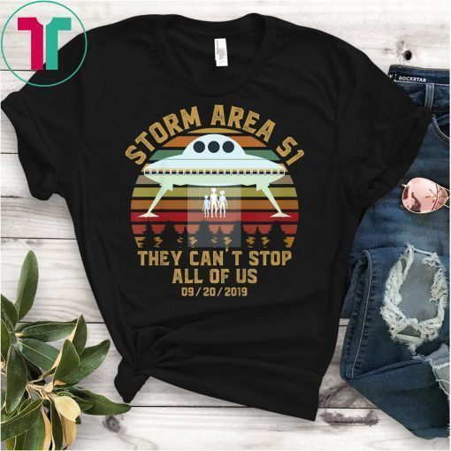 Storm Area 51 They Can't Stop All Of Us Vintage T-Shirt