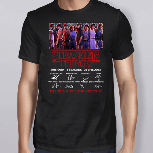 Thank You For The Memories Stranger Things 2016 2019 Shirt