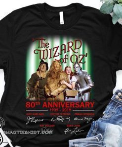 The wizard of oz 80th anniversary 1939-2019 signatures Gift T-Shirt