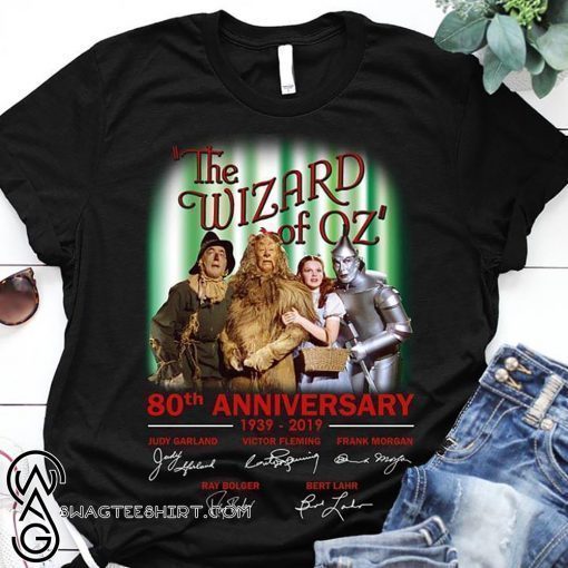 The wizard of oz 80th anniversary 1939-2019 signatures Gift T-Shirt