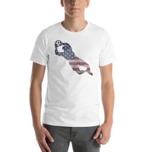 US National Team Diving Save American Flag Goal Keeper Short-Sleeve Men's T-Shirt