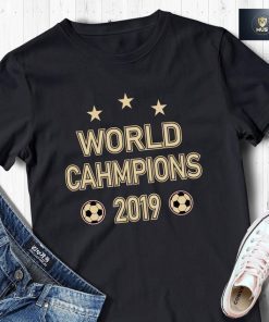 US Women's Soccer Team Win World Champions 2019 T-Shirt Four Title