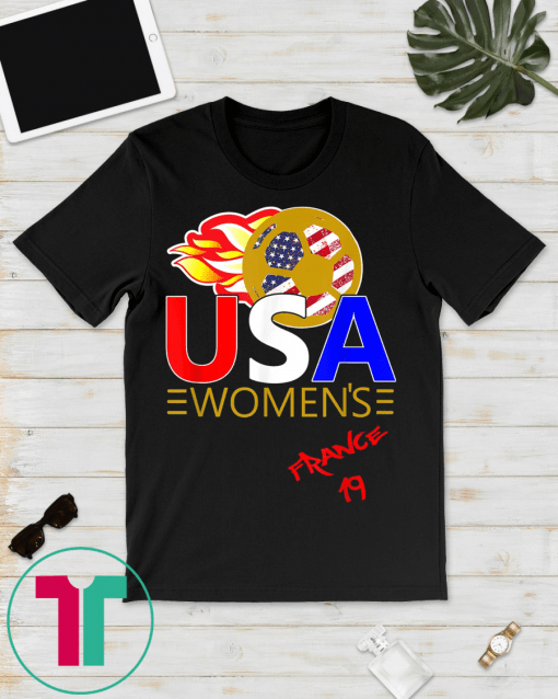 USA Women Soccer T Shirt World Team 2019 France Ladies Squad T-Shirt